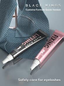 BLACKWINGS 1 par de solución para rizado de pestañas, 1 pieza de 6g de pegamento para rizado de pestañas, rizador de pestañas de silicona, vara para levantamiento de pestañas, herramientas de belleza y maquillaje, almohadillas reutilizables para levantamiento de pestañas