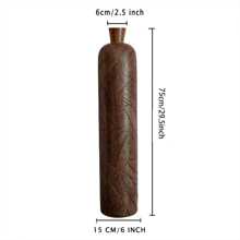 1 Pc Large Modern Resin Floor Vase -24 Inch /30 Inch Tall - Bohemian Style, Elegant Stripe Relief Texture, Ideal For Pampas Grass Container, Autumn Office/Home Decor, Wedding Decorations, Halloween And Christmas Decoration, Holiday Decoration Room Decor Flower Vase Glass Vase - Multicolor - View 11