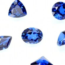 One 100% Lab Grown Sapphire Oval Cut Gemstone For Charms Advanced Jewelry Making Materials DIY - Blue - View 6
