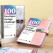 Libro con cerradura de contraseña de seda de 8.5 pulgadas para ahorros, puede contener diversos artículos, equipado con 25 membranas internas, se puede recolectar a través de tarjetas de álbum de fotos, una bolsa se puede usar para múltiples propósitos, libro de almacenamiento multifuncional para efectivo