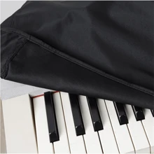 88 Key Digital Piano Dust Cover, Composite Cloth Piano Cover - Black - View 4