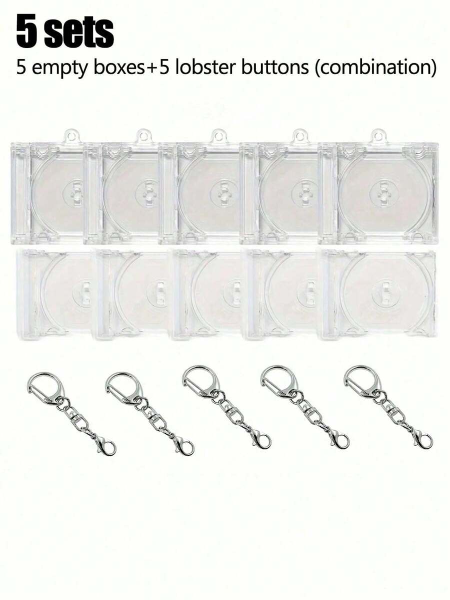 Acrylic Keychain, Vinyl Record Box, Celebrity Album, Concert Merchandise - DIY Pendant, Bag Charm, Earphone Charm, Mini CD Case Album Pendant Keychain, DIY Acrylic Keychain, Fan Supportive Commemorative Album Mini Pendant, Birthday Party Gift - Multicolor - View 1