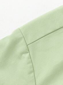 Balabala Young Boys' Long-Sleeve Shirt, Fashionable Casual Spring Top - Pink Green - View 3