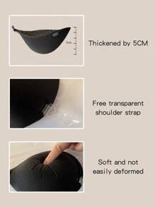 2/1 件 5 厘米厚隐形文胸/丰胸/聚拢，适合无肩带连衣裙，提升乳沟，提升和塑造小胸部无肩带胸罩、晚礼服、婚纱超级聚拢胸罩 - 彩色 - 查看 9