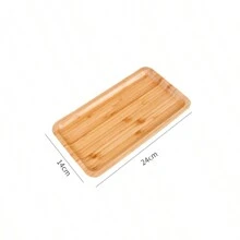 Bandeja de madera de bambú estilo japonés, bandeja rectangular de bambú, plato de madera, bandeja de madera, plato redondo, bandeja para taza de té, bandeja para servir barbacoa/aperitivos/fruta con compartimentos, bandeja multiusos para el hogar, invitados, sala de estar, restaurantes, cafeterías