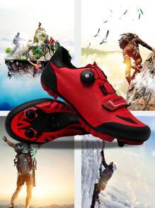 2025 Bestseller, MTB Męskie Profesjonalne Buty Rowerowe, Outdoor Mountain Riding Sports Shoes, Antypoślizgowe I Odporne Na Zużycie, Wygodne, Z Szybką Klamrą Zapadkową Kompatybilne Z Pedałami Systemu SPD, Odpowiednie Do Różnych Środowisk - Burgund - Zobacz 4