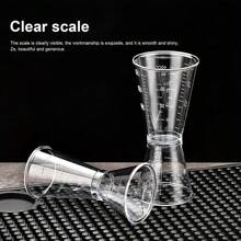 2pcs/Set 40/10CC Transparent Measuring Cup, Party Cocktail Shaker, Ounce Cup Measuring Tool, Kitchen Bar Accessories, Wedding And Birthday Supplies, Home And Party Decorations