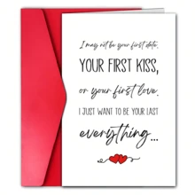 1Pc Romantic Valentine's Day Greeting Cards, Love Messages, Suitable For Husband/Wife/Girlfriend/Boyfriend, Couple Gifts, Home And Office Supplies - Multicolor - View 1