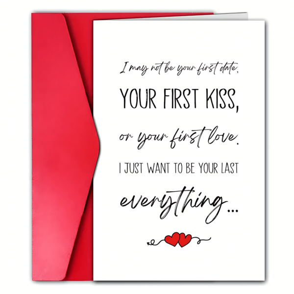 1Pc Romantic Valentine's Day Greeting Cards, Love Messages, Suitable For Husband/Wife/Girlfriend/Boyfriend, Couple Gifts, Home And Office Supplies