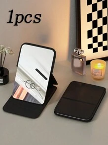 2 Pieces Portable Makeup Mirror, PU Leather Small Mirror, Foldable, Travel Mirror, Suitable For Gifts, Travel Essentials, Makeup Essentials, Easy To Store Christmas, Suitable For Holiday Gifts