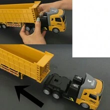 Trailer Camion Control Remoto Juguete Para Niños - Amarillo - Ver 4