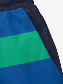 Men's Summer Seagull 3D Print Quick Dry Drawstring Waist Side Pockets Beach Shorts, Lightweight Mesh Lining, Casual Style For Beach Vacation,Hawaiian - Multicolor - View 5