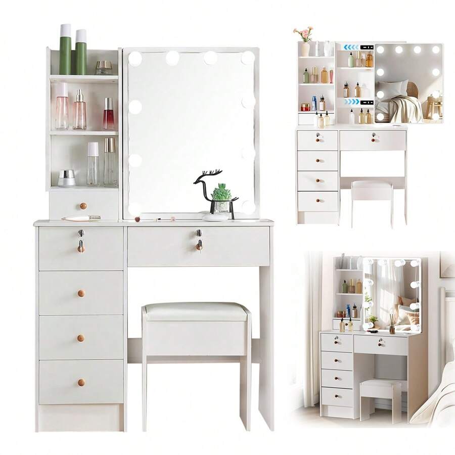 Vanities & Vanity Benches - White - View 1