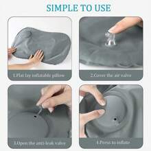 Portable Fabric Air Pillow Lightweight Bed Pillow Inflating Folding Inflatable Pillow Travel Pillow For Camping Desk Rest Backpacking Hiking Camping Travel Essentials Camping Accessories Camping Equipment Hiking