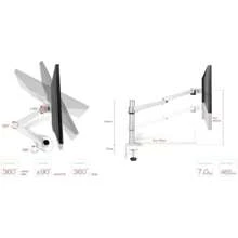 ThingyClub® Adjustable Aluminium Unrsal Laptop Notebook And Computer Monitor Stand Desk Mount Bracket Clamp Tilt Swl Dual Arm Support Holder Laptop And Monitor - Laptop&Monitor1 - View 5