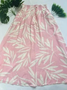 Steve Store Women's Fashion Viscose Fabric Skirt With Lining, Has Pocket And Slit On The Sides - Rose Bebe - View 1