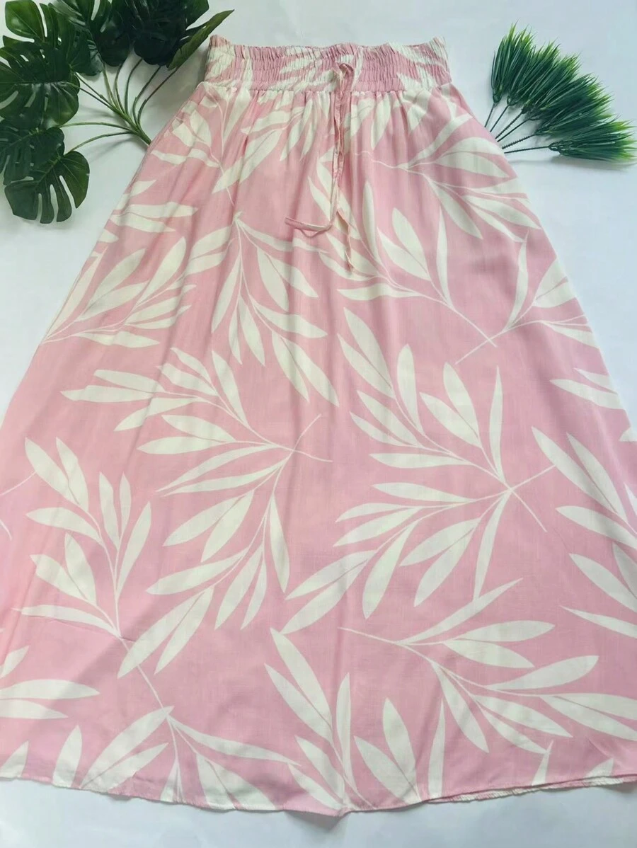 Steve Store Women's Fashion Viscose Fabric Skirt With Lining, Has Pocket And Slit On The Sides - Rose Bebe - View 1