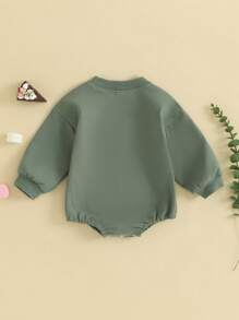 Newborn Baby Rompers - Green - View 4