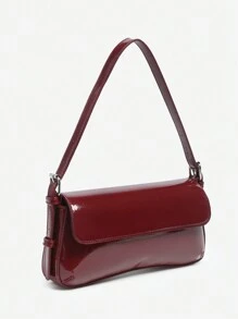 1 Stück modische, retro Angola Rote Polka Dot Kunstleder mit öligem Wachsfinish, Leopard Schlangen Veloursleder Klappe, verstellbarer Schultergurt, Messenger Tasche, geeignet für Dates, Ausgänge, Partys