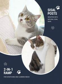 Allewie 68 Inches Multi-Level Cat Tree House With Condo, Sisal Scratching Posts, Cozy Plush Cat Perches, Hammocks, And Play Balls - Smokey Grey, Light Grey, Pink, Leopard Print – Large Cat Tower Activity Center For Indoor Cats And Kittens - Árbol Para Gatos Grandes Con Casa, Rascadores De Sisal, Perchas Acolchadas, Hamacas Y Juguetes Para Gatos De Interior * Bed Frame Queen Queen Bed Frame Bed Frame Full Full Size Bed Frame King Size Bed Frame Twin Bed Frame Room Decor Home Decor Christmas Decor Bedroom Decor Valentine Day Decor Storage Living Room Decor Furniture House Decor - 米色 - 查看 6