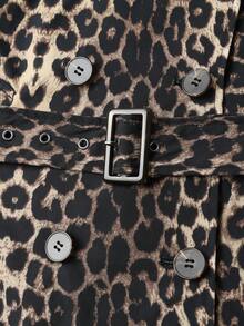 Risissida Women's Leopard Print Commuter Jacket - Lightweight Spring/Autumn Jacket, Regular Fit Comfortable And Fashionable Outerwear - Black - View 4