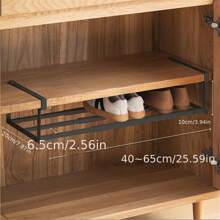 1pc Multifunctional Expandable Hanging Storage Rack - Shelf Organizer For Cabinet, Bathroom Towel Rack, Kitchen Spice Rack, Fridge Storage, Desk File Rack, Balcony Plant Holder, Living Room Clutter Organizer, Garage Tool Rack, Space-Saving Home Essential - Multicolor - View 11