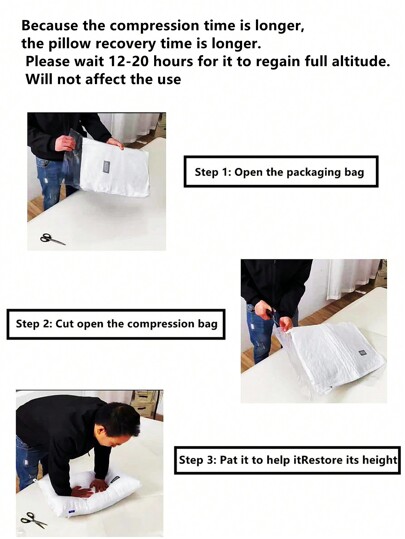 1pc Wit ative Kussen Moderne Polyester Fiber Rectangle High Elastic Core Lumbar Pad, Convenient Home, Office, Camping, Bedding, Inserts, Pillows Bed view 9