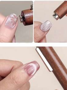 1pc 3 In 1 Strong Cat Eye Gel Nail Magnets, Multi-Function UV Gel Polish Flower Nail Art Tools Magnetic Sticks For Home Salon Manicure DIY,Nail Supplies,Nail Tools,Nail Art Tools,Back To School,Nails,Nail Tools For Press On Nails - Multicolor - View 3