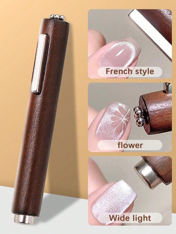 1pc 3 In 1 Strong Cat Eye Gel Nail Magnets, Multi-Function UV Gel Polish Flower Nail Art Tools Magnetic Sticks For Home Salon Manicure DIY,Nail Supplies,Nail Tools,Nail Art Tools,Back To School,Nails,Nail Tools For Press On Nails