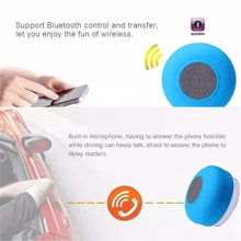 NetHong Rainbow LED Bluetooth Shower Speaker FM Radio, IP67 Portable Waterproof Black UK - Blue - View 6