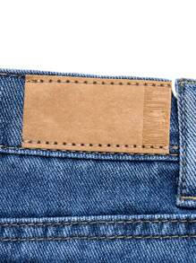 年轻女孩时尚牛仔裙，带蝴蝶刺绣，可调节腰围，内衬，适合所有季节