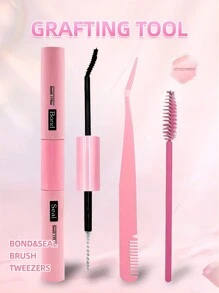 216 件睫毛延长套装 - 蓬松水貂毛睫毛套装，天然浓密睫毛，带睫毛胶和镊子，80D 睫毛簇 8-16 毫米混合，蓬松单根睫毛延长套装，猫眼睫毛 - 黑色 - 查看 14