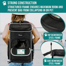 Mochila para mascotas - NEGRO - Ver 5