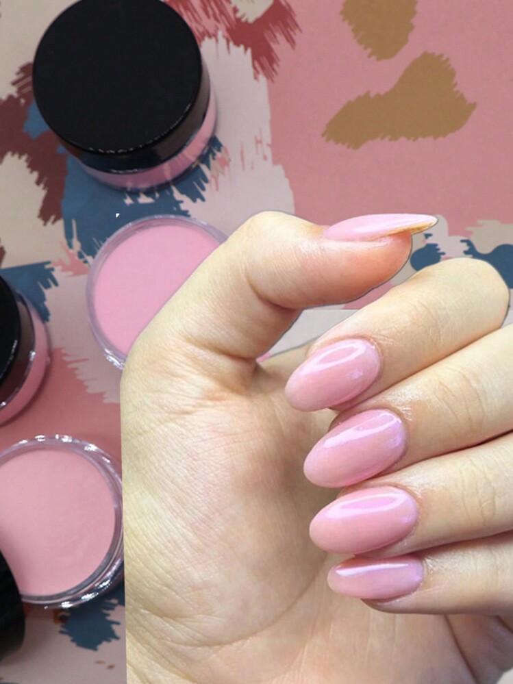 4 件/套 0.55 盎司浪漫粉色亚克力粉指甲装饰雕刻水晶粉专业设计 DIY 指甲延长粉 - 粉色 - 查看 5