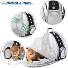 Cat Carrier Backpack, Bubble Expandable Backpack Carrier, Pets And Small Dogs,Airline-Approved, Designed For Travel, Hiking, Walking & Outdoor Use (Front Expandable-Pink)