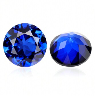 One 100% Lab Grown Sapphire Round Cut Gemstone For Charms Advanced Jewelry Making Materials DIY
