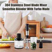 5-In-1 Hand Immersion Blender 1000w Entire Stainless Steel Blender Baby Food - US A Type Plug(110-127V) - View 4