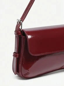 1 Stück modische, retro Angola Rote Polka Dot Kunstleder mit öligem Wachsfinish, Leopard Schlangen Veloursleder Klappe, verstellbarer Schultergurt, Messenger Tasche, geeignet für Dates, Ausgänge, Partys