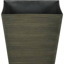Outsunny 28" Tall Outdoor Planters, Set Of 3 Large Taper Planters With Drainage Holes And Plug, Faux Wood Plastic Flower Pots For Outdoor, Indoor, Garden, Patio, Light Brown - Màu xanh lá cây đậm - Xem 9