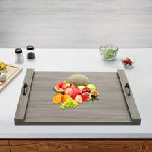 Noodle Board Stove Cover-Wood Stove Top Covers W/Handles For Electric Stove - 灰色 - 查看 9