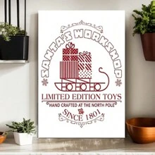 Framed Santa's Workshop Limited Edition Toys Print - Great Christmas Decoration, North Pole Toy Factory Art Decor, Modern Gifts For Christmas Holidays - Framed - View 1