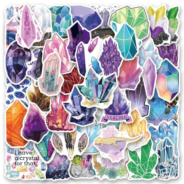 100PCS Crystal Stickers Aesthetic Vinyl Stickers High Quality Stickers Decals Scrapbook,Journaling,Laptop,Bumper,Skateboard,Water Bottles,Computer,Phone Stickers Can Bring A Lot Of Fun To Your Life,The Perfect Gift For Adults,Vinyl Sticker,Hippy Stickers,Scrapbooking Stickers