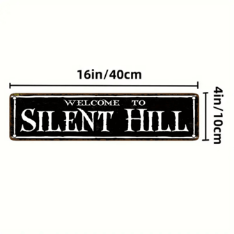 Welcome To Silent Hill Sign 15.75inch X 3.94inch, UV High Definition Print, Indoor/Outdoor Decorative Poster, Other Topics Theme, Frameless Gifts Birthday Graduation