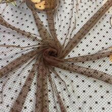 Popular High-Density Polyester Polka Dot Flocked Mesh Fabric, Suitable For Dresses, Undershirts, Headwear, Toys, DIY