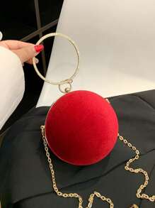 Fashionable Mini Shoulder Crossbody Handbag Clutch Purse - Red - View 5