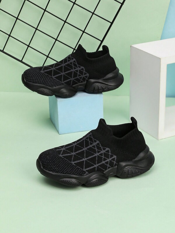 Kids Fashion Casual Sports Shoes With Knitted Socks, Unisex Sneakers For Youths, Jogging & Running Shoes