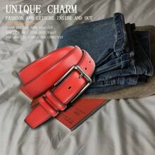 男士经典时尚针扣腰带 - 时尚合金扣，适合休闲和商务装扮，是任何场合的完美礼物 - A - 查看 5