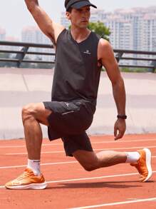 baasploa Zapatillas deportivas para hombre, zapatillas para caminar, zapatillas de running naranjas, zapatillas de tenis, casual y de running de carbono para hombre, zapatos deportivos multifuncionales de moda y con fitness, zapatos transpirables y ligeros cómodos para hombre - Naranja - Ver 11