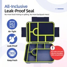 1PC Portable Large Capacity Lunch Box, Leak Proof Compartment Bento Box With Fork And Spoon, Reusable Salad Container, Easy To Wash - Ideal For Office, Outdoor Travel, Back To School Supplies