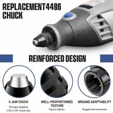 Drill Chuck Collet Set , 1/32" To 1/8" Replacement 4486 Drill Keyless Bit Chuck Shank Rotary Tool Quick Change Adapter With Replacement 4485 Brass Quick Change Rotary Drill Nut Tool Set